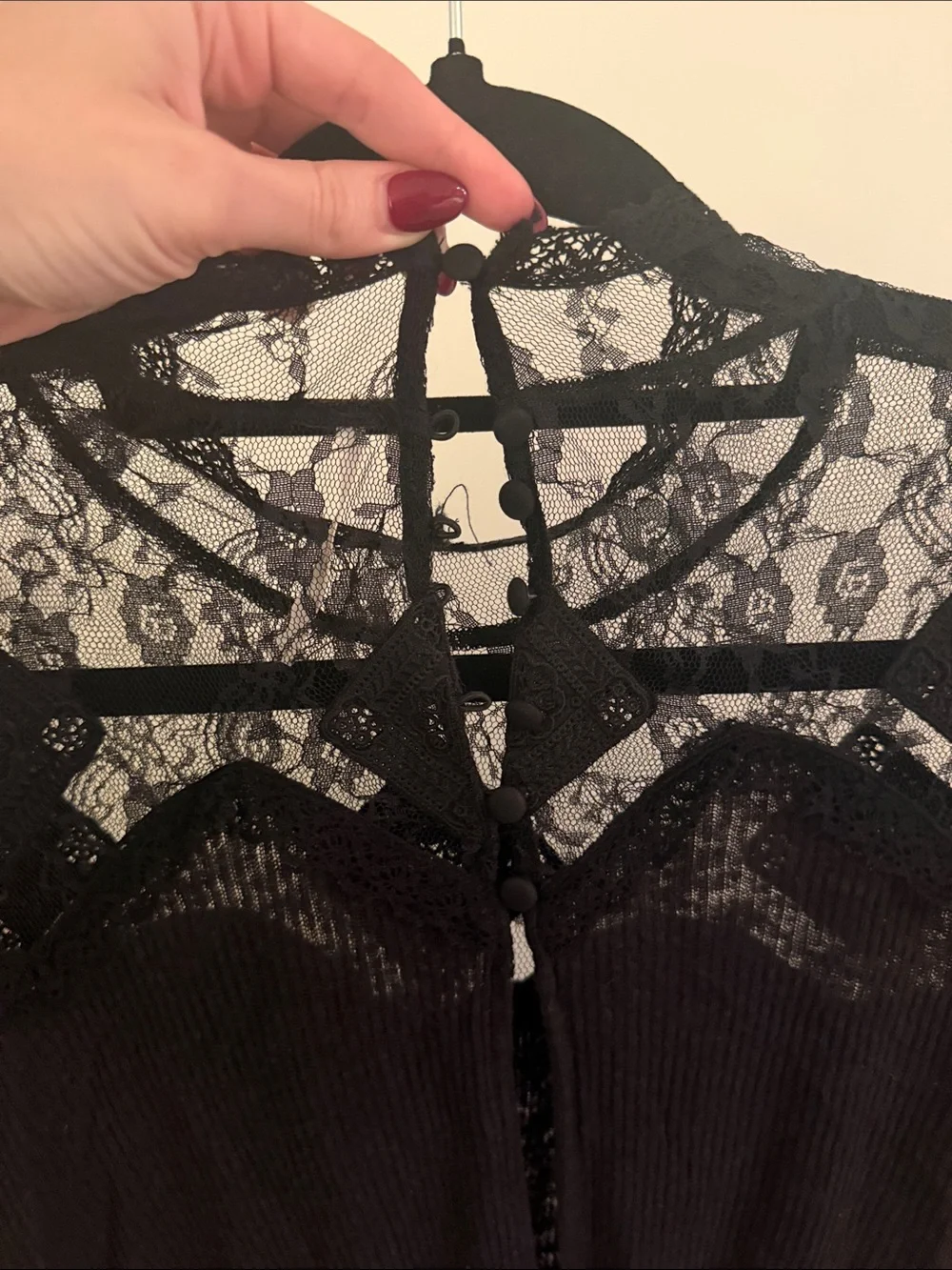 Free People Cape May Lace Top size S